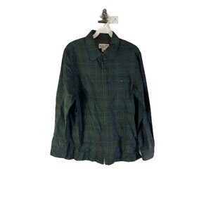 Vintage 90s Pendleton Jacket Shirt Virgin Wool Plaid Zip